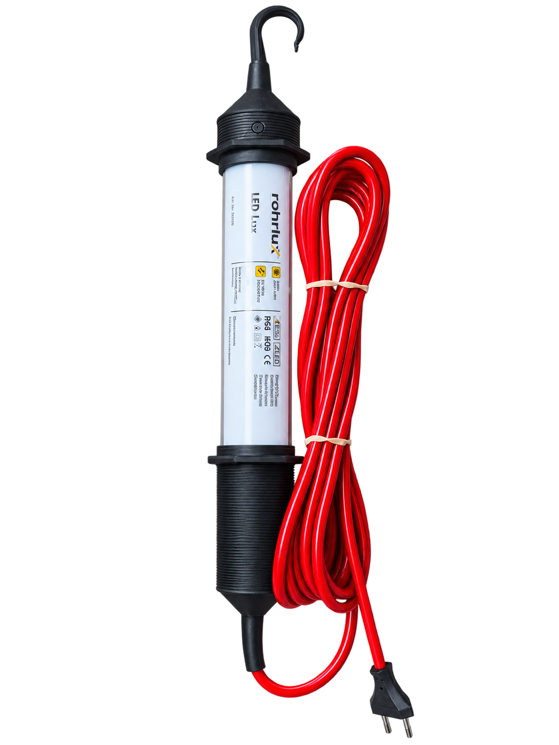 LED-Lux - Lámpara de mano con cable de alimentación de 5 m